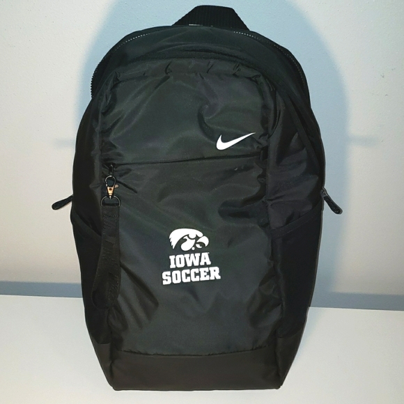NIKE IOWA HAWKEYE SOCCER LOGO Backpack 7 pockets Black 13x20" Unisex